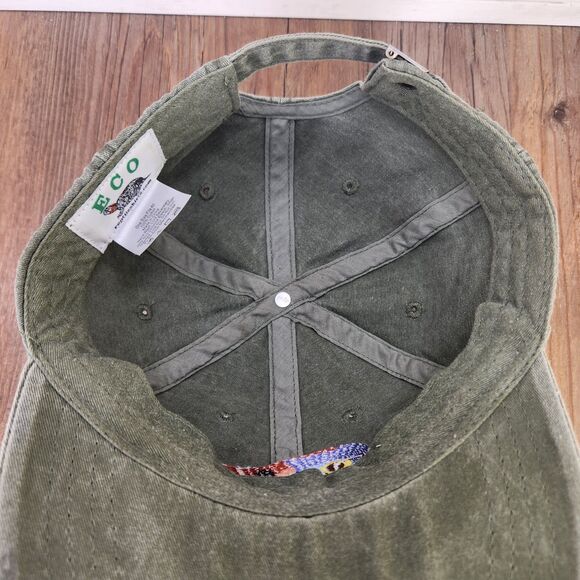 ECO ReptileShirts Embroidered Kestrel Bird Hat Cap Olive Green Cotton Mom Garden - Picture 9 of 10